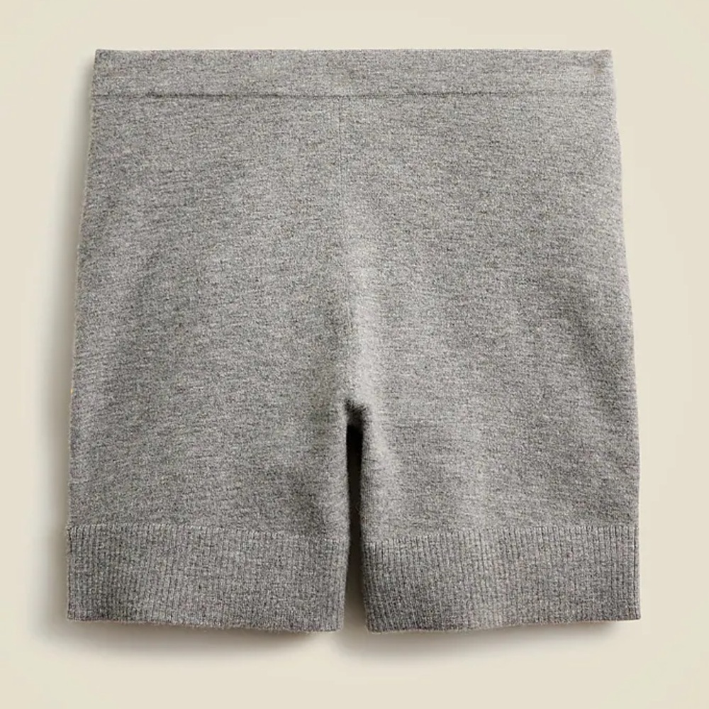 J Crew Featherweight Cashmere Blend Bike Short Heather Graphite Size Medium